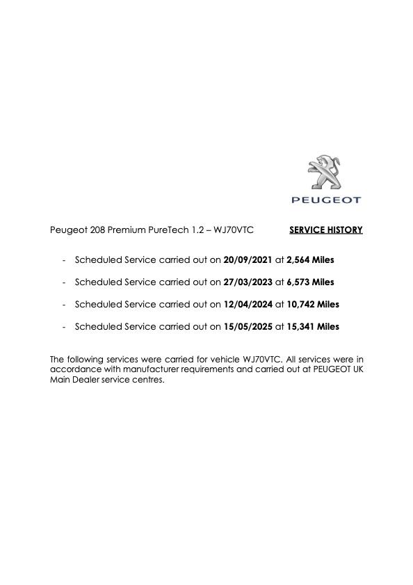 Peugeot 208 1.2 PureTech Allure Premium Hatchback 5dr Petrol Manual Euro 6 (s/s) (100 ps)