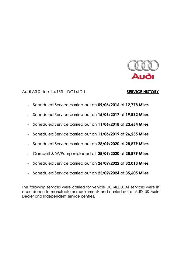 Audi A3 1.4 TFSI S line Sportback 5dr Petrol Manual Euro 5 (s/s) (122 ps)