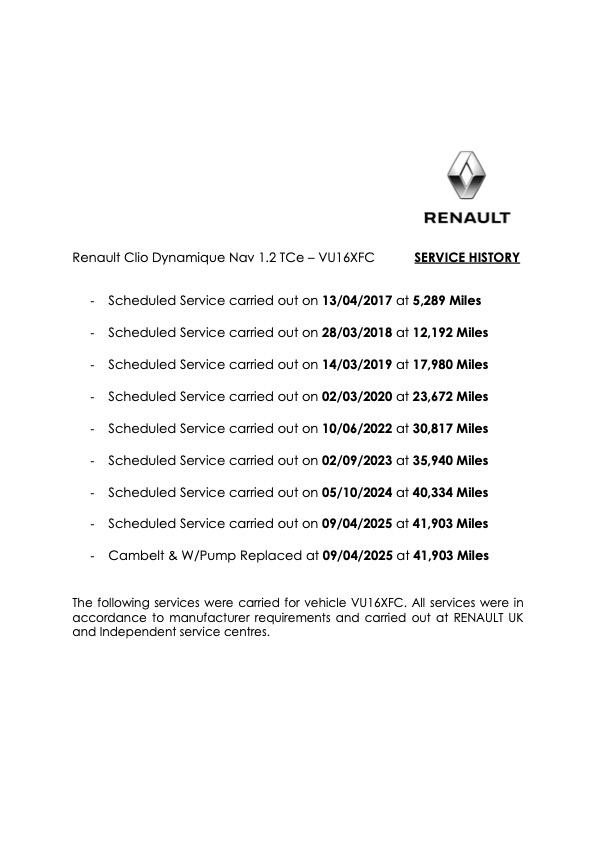 Renault Clio 1.2 16V Dynamique Nav Hatchback 5dr Petrol Manual Euro 6 (75 ps)
