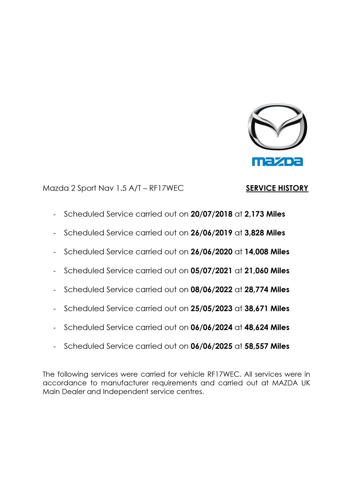Mazda Mazda2 1.5 SKYACTIV-G Sport Nav Hatchback 5dr Petrol Auto Euro 6 (s/s) (90 ps)