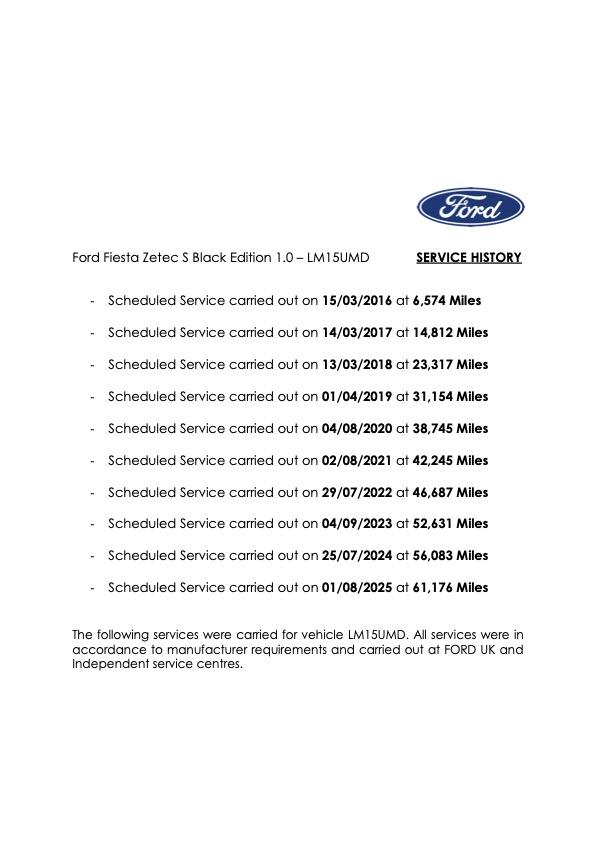 Ford Fiesta 1.0T EcoBoost Zetec S Black Edition Hatchback 3dr Petrol Manual Euro 6 (s/s) (140 ps)