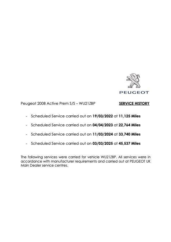 Peugeot 2008 1.2 PureTech Active Premium SUV 5dr Petrol Manual Euro 6 (s/s) (100 ps)